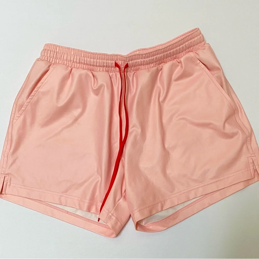 Nomad Trunks Pink Swim Hybrids with Red Drawstring S